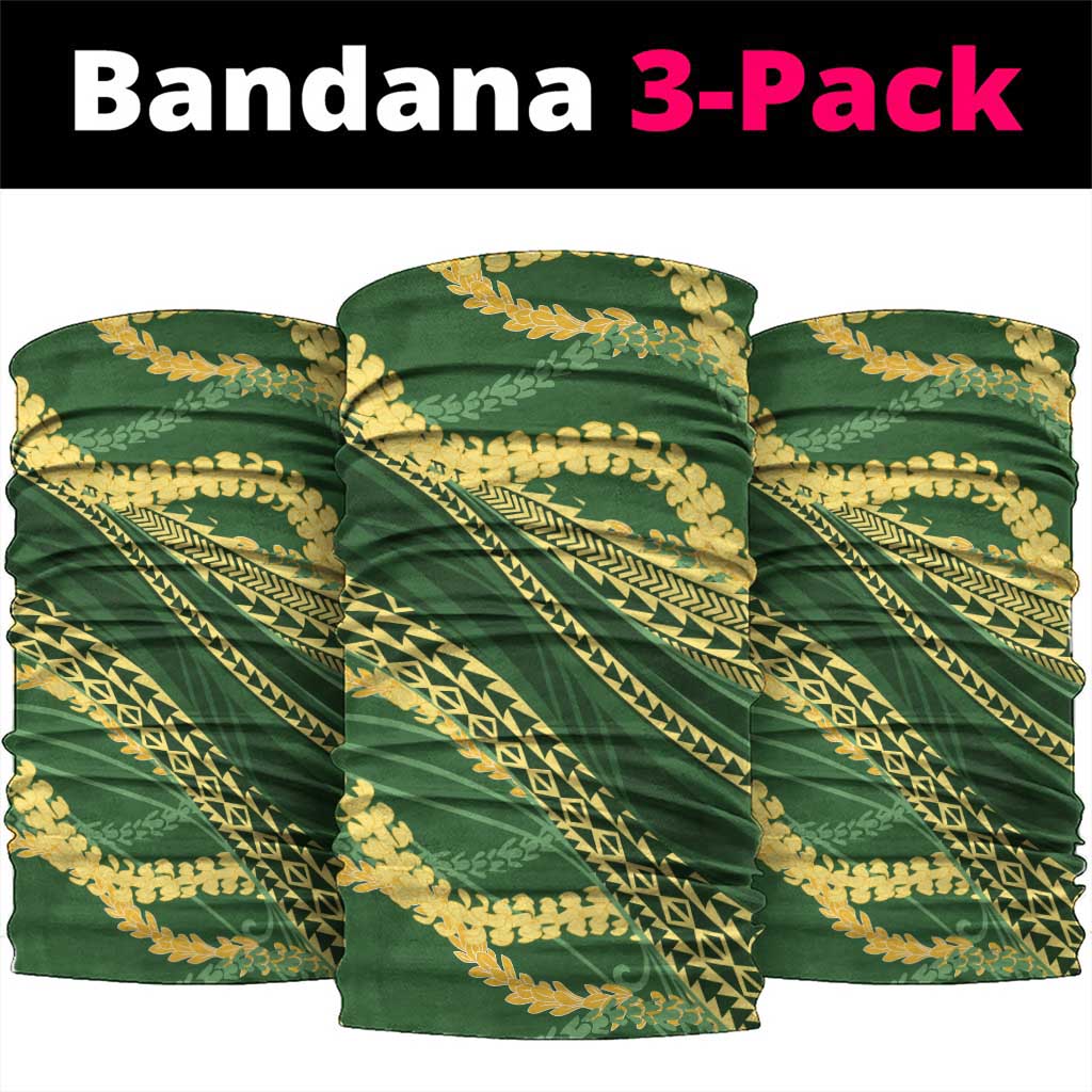 Polynesian Puakeniken Pikake Twisted Lei Neck Gaiter Emerald - Polynesian Pride