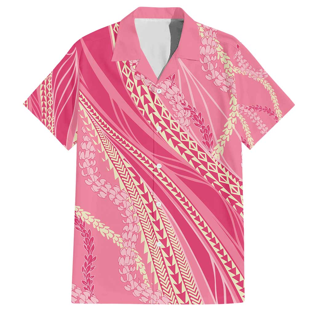 Polynesian Puakeniken Pikake Twisted Lei Hawaiian Shirt Rose Pink - Polynesian Pride