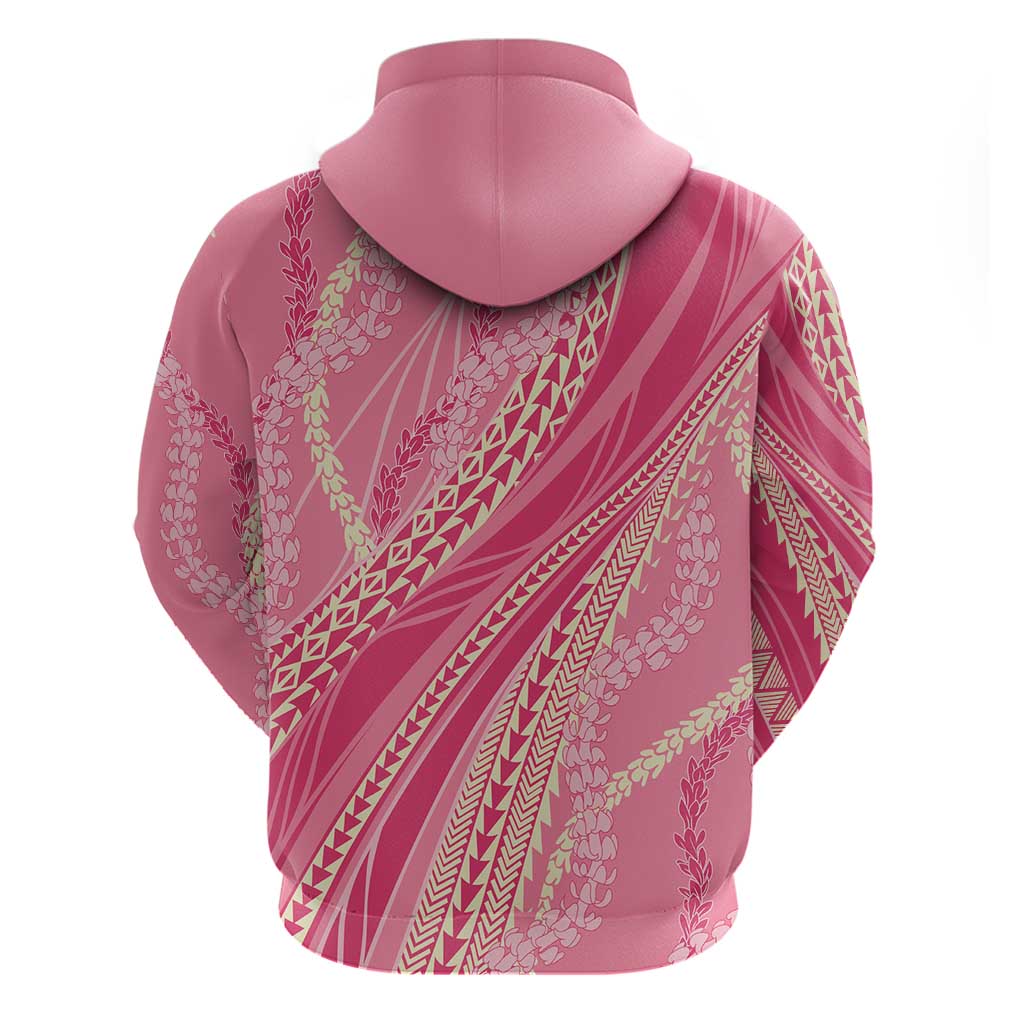 Polynesian Puakeniken Pikake Twisted Lei Hoodie Rose Pink - Polynesian Pride