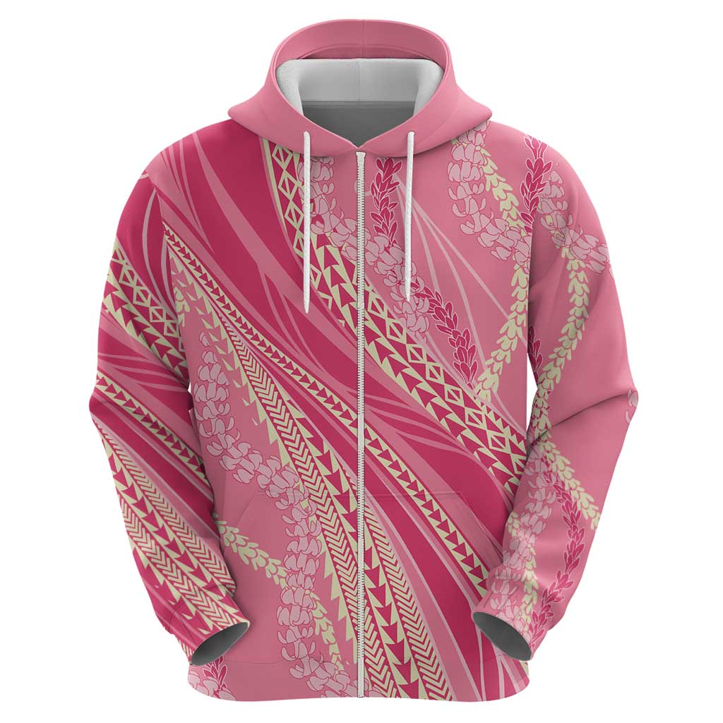 Polynesian Puakeniken Pikake Twisted Lei Hoodie Rose Pink - Polynesian Pride