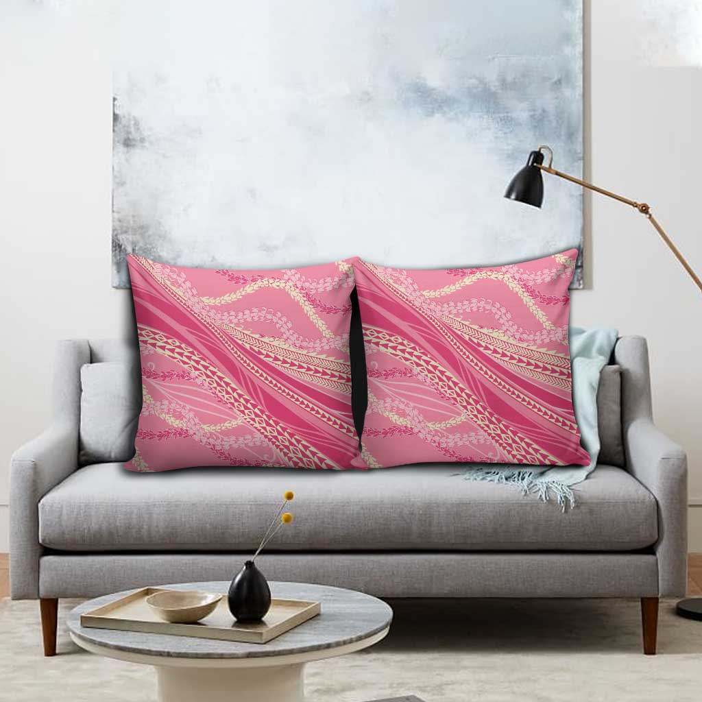 Polynesian Puakeniken Pikake Twisted Lei Pillow Cover Rose Pink LT7 - Polynesian Pride