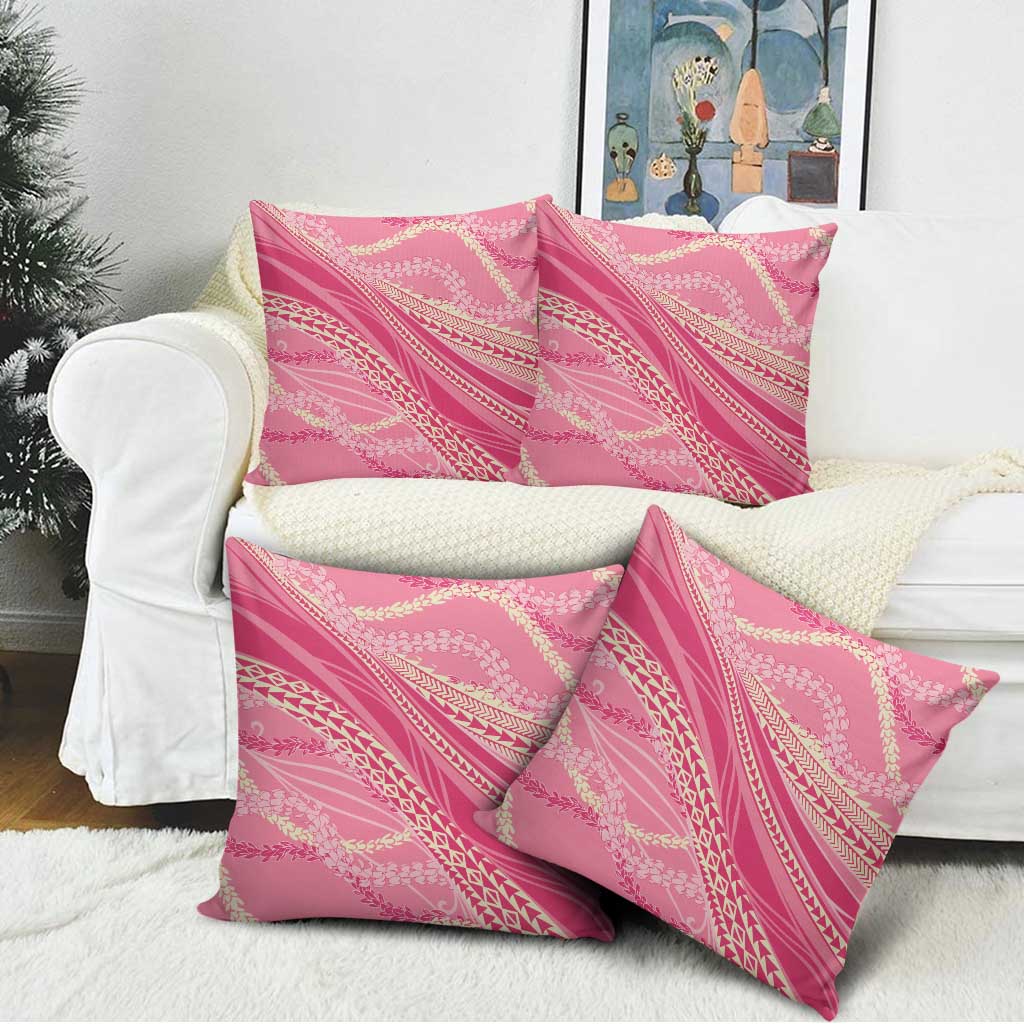 Polynesian Puakeniken Pikake Twisted Lei Pillow Cover Rose Pink LT7 - Polynesian Pride