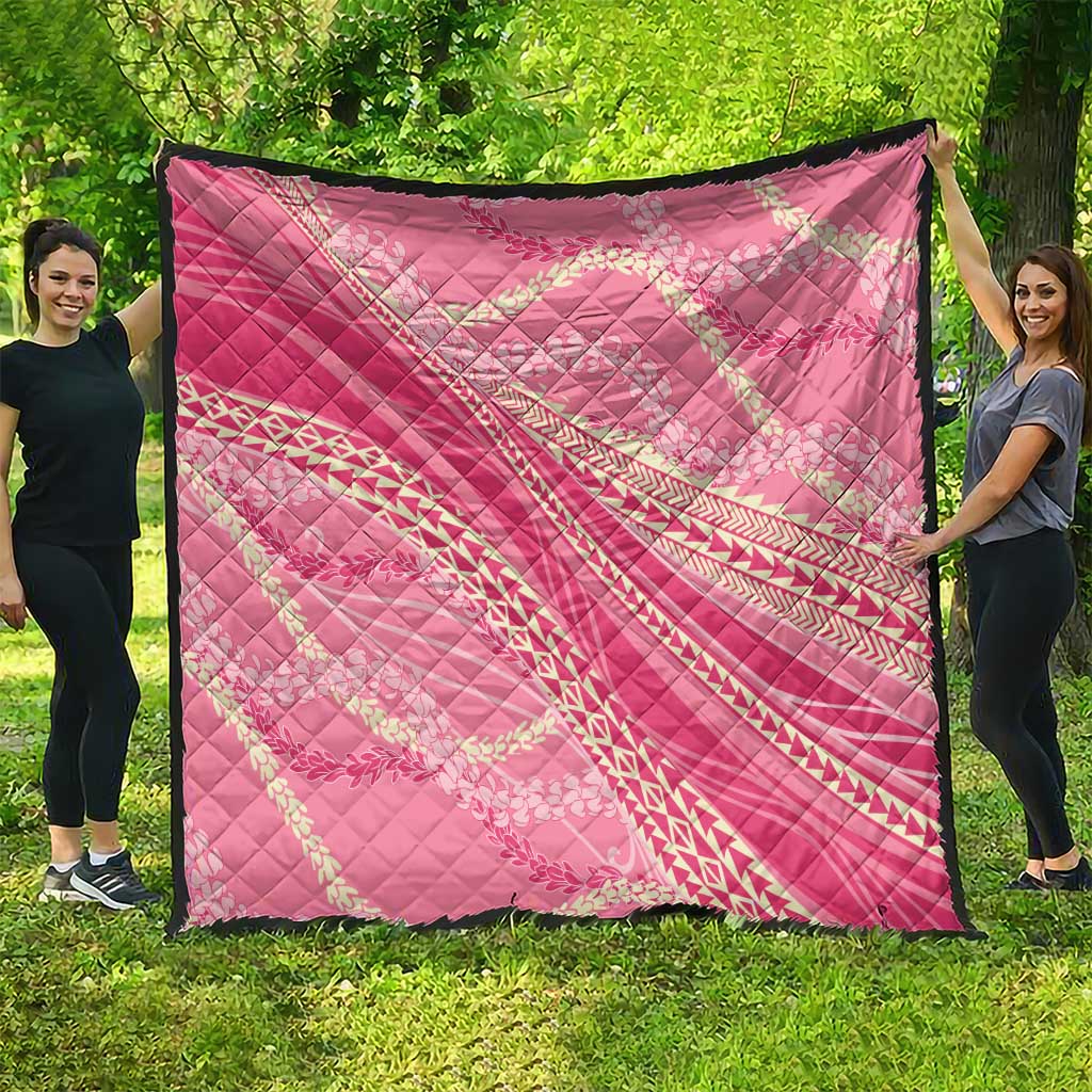 Polynesian Puakeniken Pikake Twisted Lei Quilt Rose Pink LT7 - Polynesian Pride