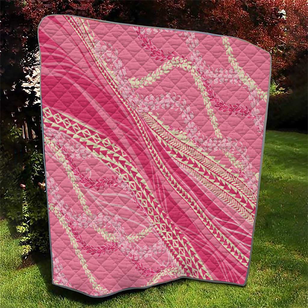 Polynesian Puakeniken Pikake Twisted Lei Quilt Rose Pink LT7 - Polynesian Pride