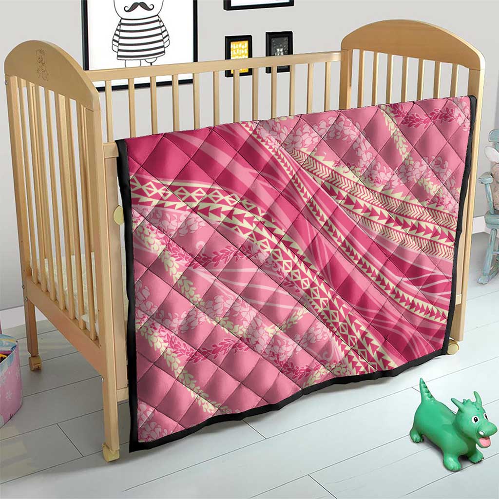 Polynesian Puakeniken Pikake Twisted Lei Quilt Rose Pink LT7 - Polynesian Pride
