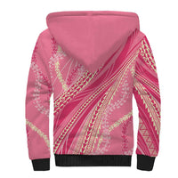 Polynesian Puakeniken Pikake Twisted Lei Sherpa Hoodie Rose Pink LT7 - Polynesian Pride