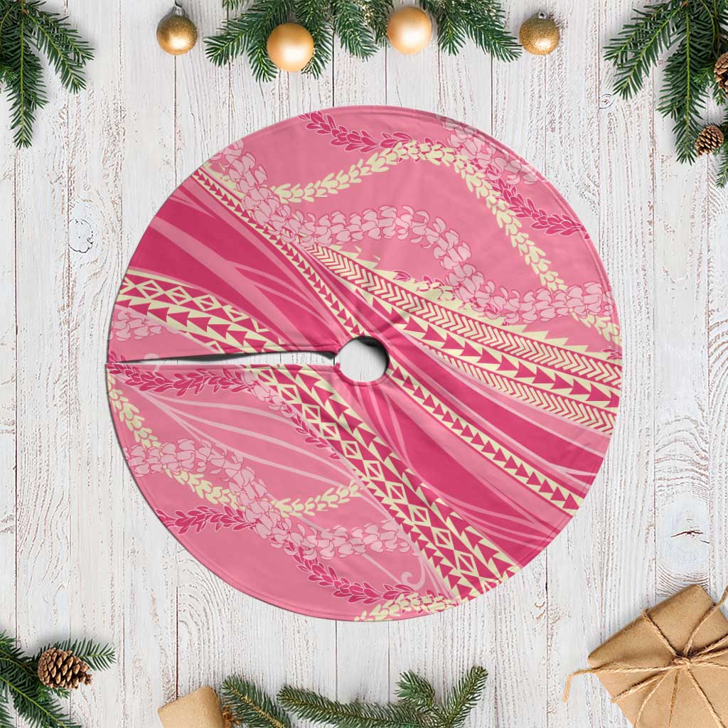 Polynesian Puakeniken Pikake Twisted Lei Tree Skirt Rose Pink - Polynesian Pride