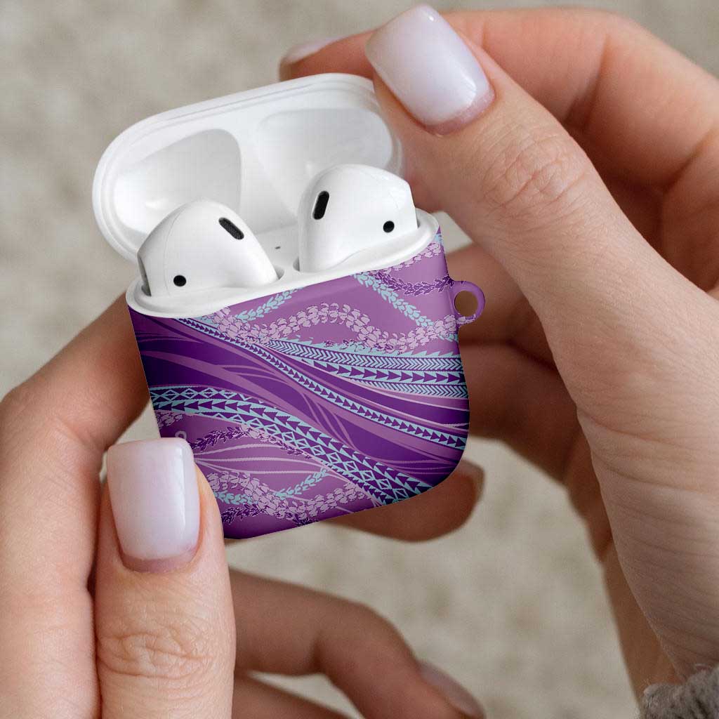 Polynesian Puakeniken Pikake Twisted Lei AirPods Case Amethys - Polynesian Pride