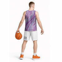 Polynesian Puakeniken Pikake Twisted Lei Basketball Jersey Amethys - Polynesian Pride