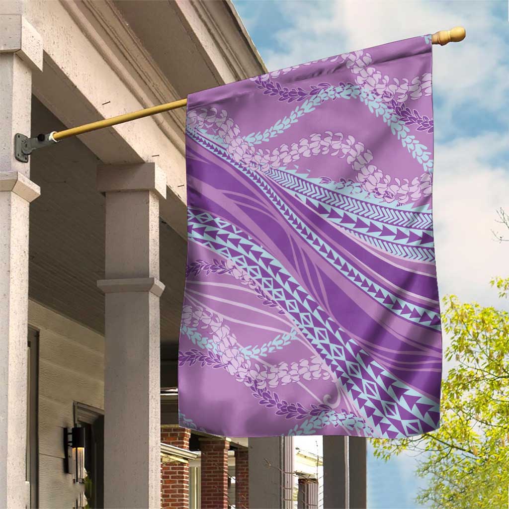 Polynesian Puakeniken Pikake Twisted Lei Garden Flag Amethys - Polynesian Pride