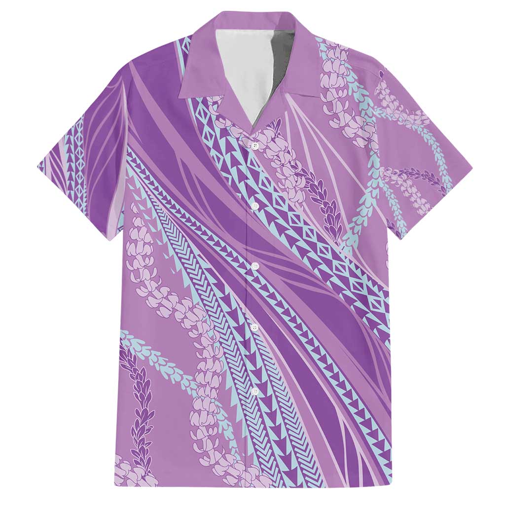 Polynesian Puakeniken Pikake Twisted Lei Hawaiian Shirt Amethys - Polynesian Pride