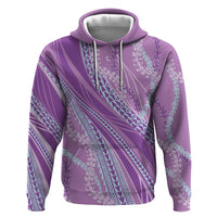 Polynesian Puakeniken Pikake Twisted Lei Hoodie Amethys - Polynesian Pride