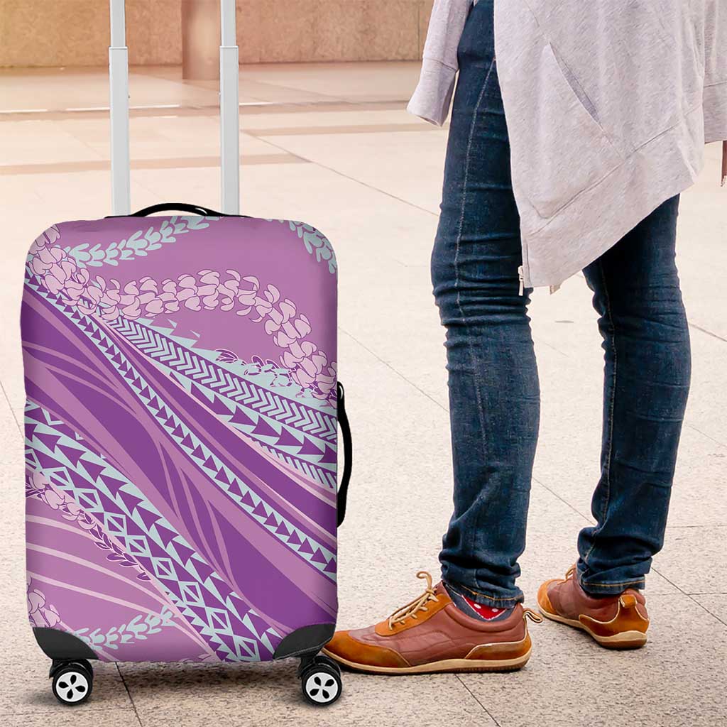 Polynesian Puakeniken Pikake Twisted Lei Luggage Cover Amethys - Polynesian Pride