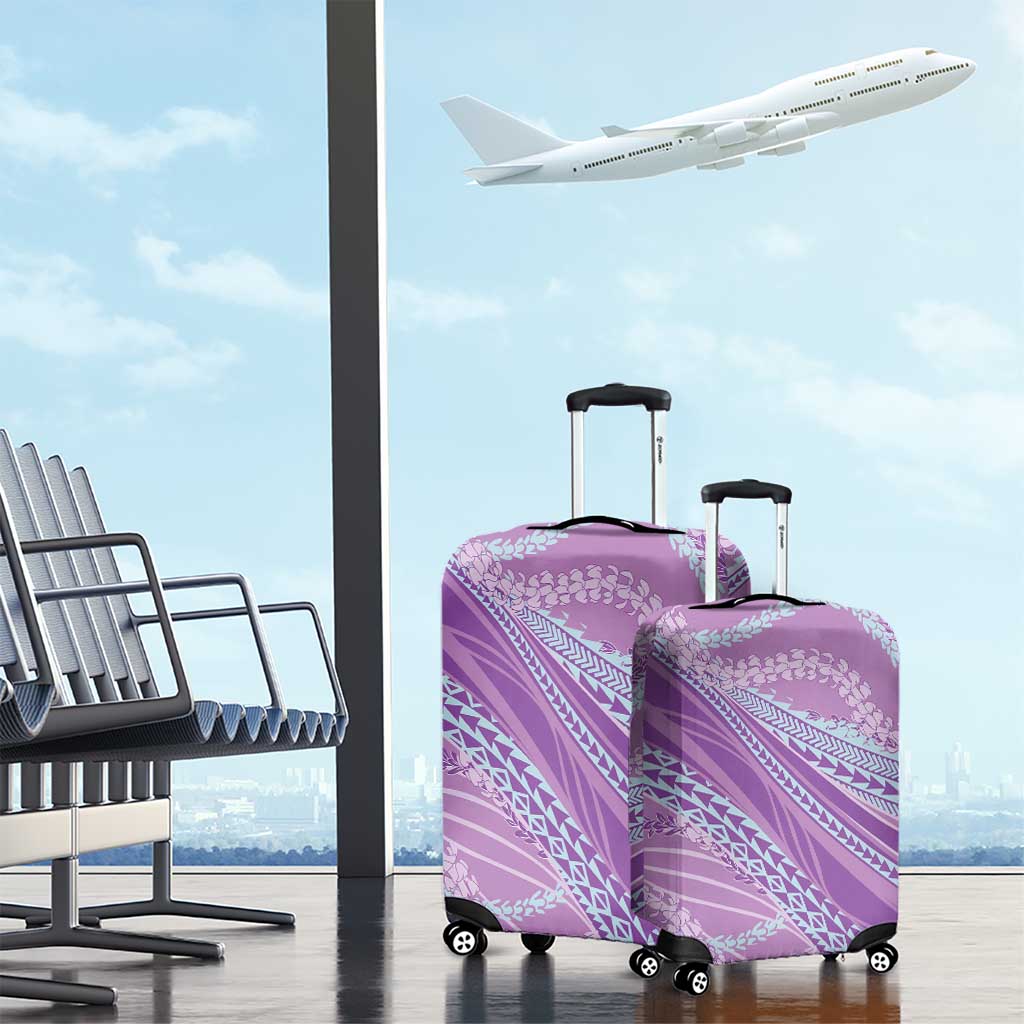 Polynesian Puakeniken Pikake Twisted Lei Luggage Cover Amethys - Polynesian Pride