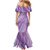 Polynesian Puakeniken Pikake Twisted Lei Mermaid Dress Amethys LT7 - Polynesian Pride