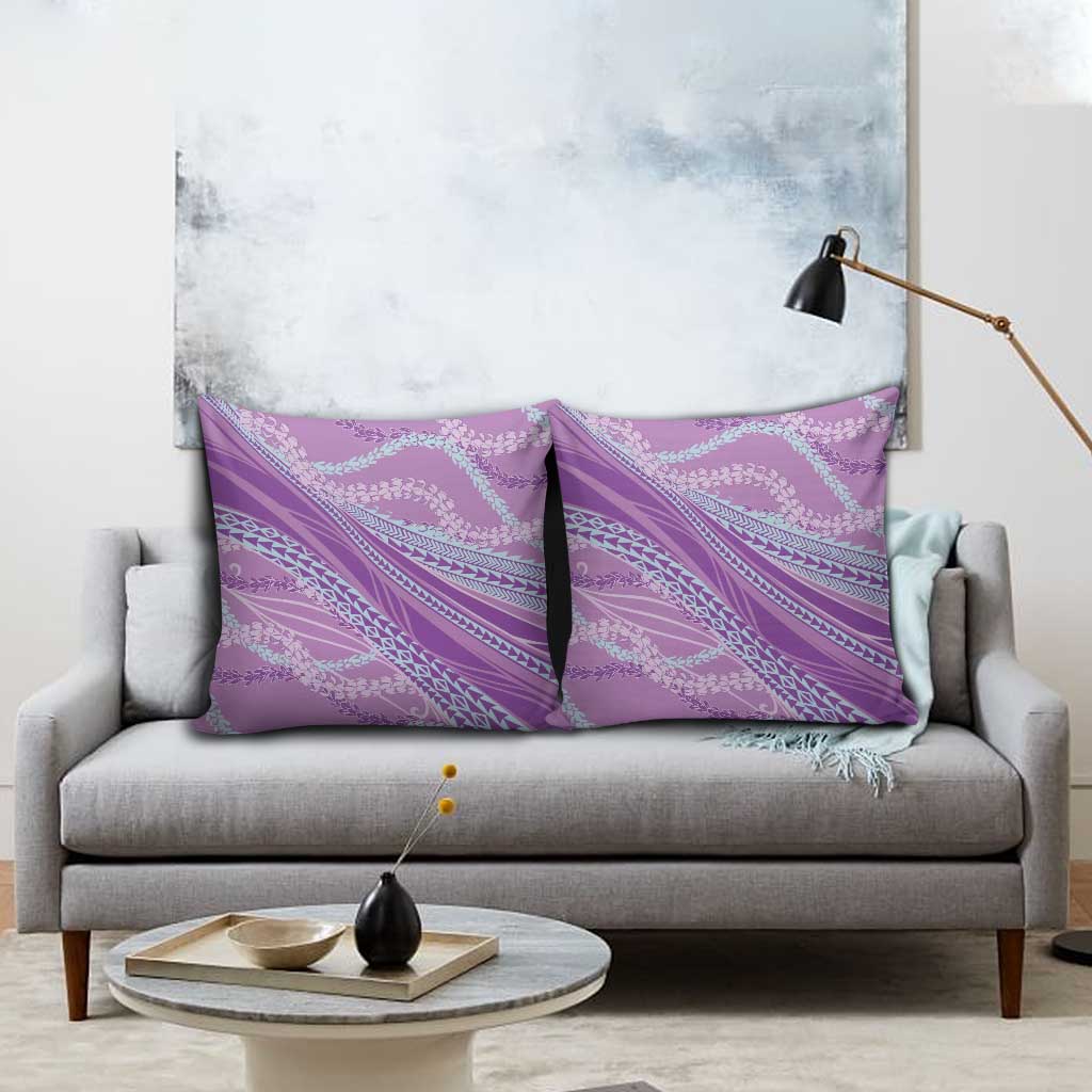Polynesian Puakeniken Pikake Twisted Lei Pillow Cover Amethys - Polynesian Pride