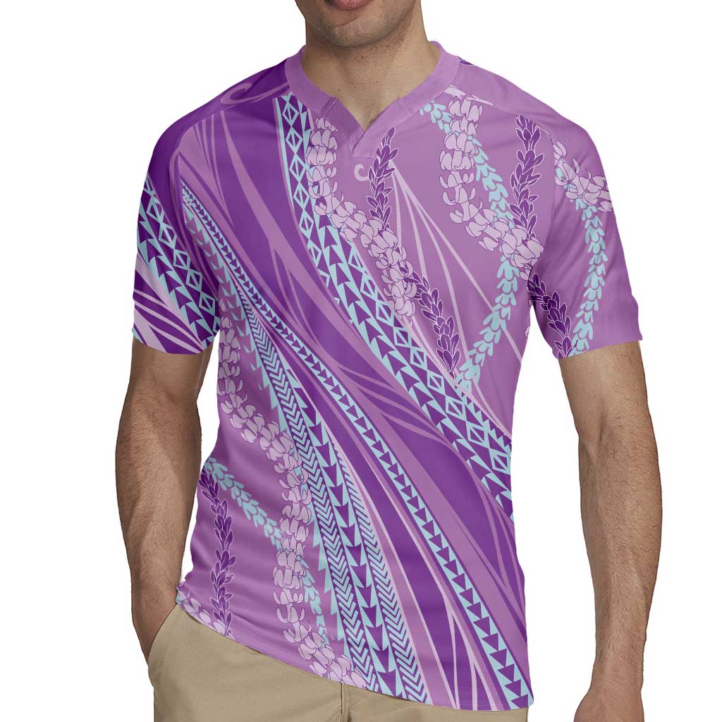 Polynesian Puakeniken Pikake Twisted Lei Rugby Jersey Amethys - Polynesian Pride