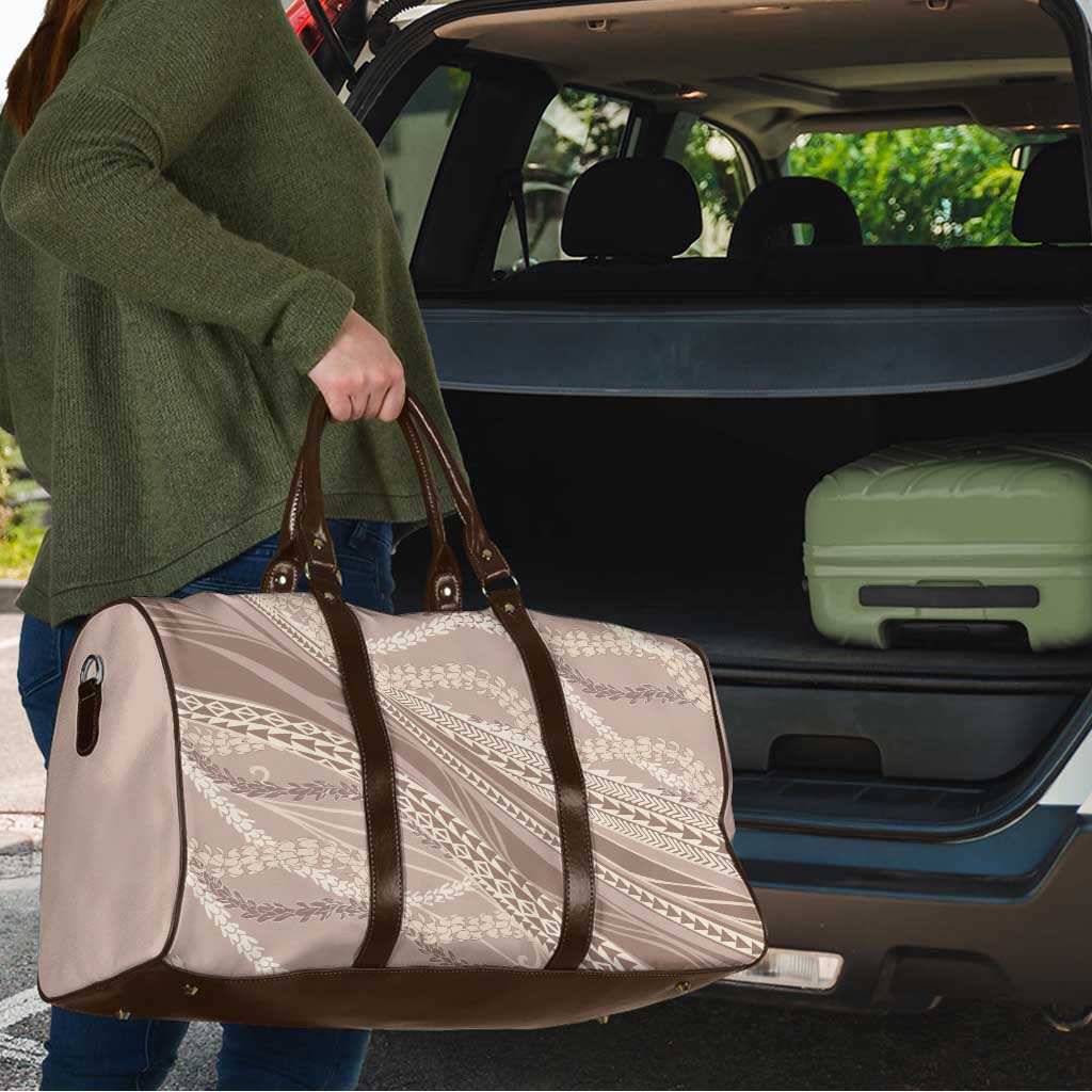 Polynesian Puakeniken Pikake Twisted Lei Travel Bag Beige - Polynesian Pride