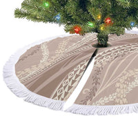 Polynesian Puakeniken Pikake Twisted Lei Tree Skirt Beige - Polynesian Pride