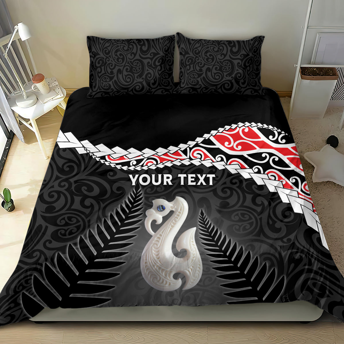 Personalised New Zealand Maori Bedding Set Manaia Mix Koru LT7 - Polynesian Pride