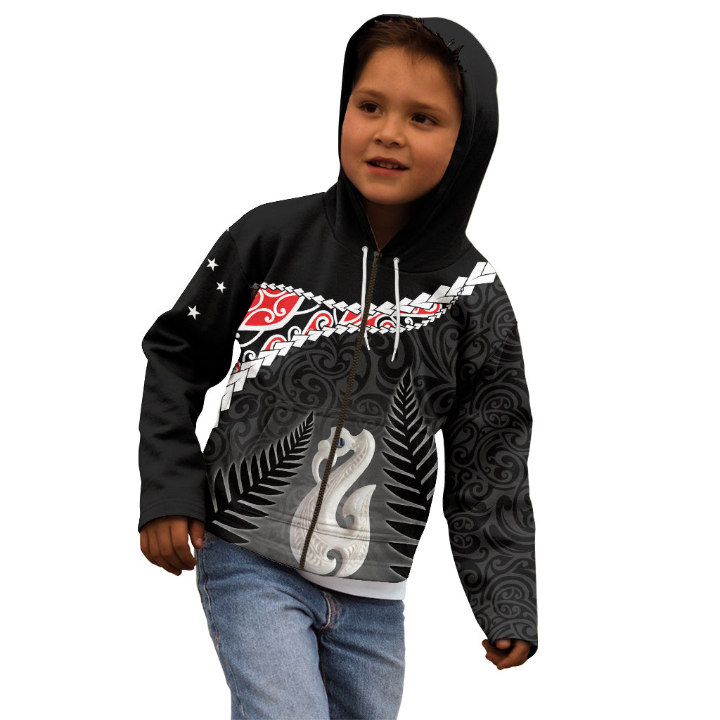 Personalised New Zealand Maori Kid Hoodie Manaia Mix Koru LT7 - Polynesian Pride