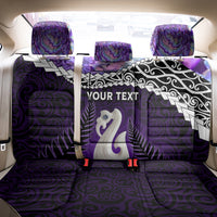 Personalised New Zealand Maori Back Car Seat Cover Manaia Paua Shell Purple LT7 - Polynesian Pride