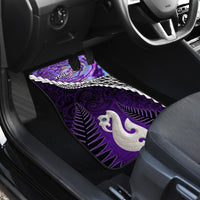 Personalised New Zealand Maori Car Mats Manaia Paua Shell Purple LT7 - Polynesian Pride