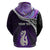 Personalised New Zealand Maori Hoodie Manaia Paua Shell Purple LT7 - Polynesian Pride