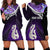 Personalised New Zealand Maori Hoodie Dress Manaia Paua Shell Purple LT7 - Polynesian Pride