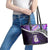 Personalised New Zealand Maori Leather Tote Bag Manaia Paua Shell Purple LT7 - Polynesian Pride