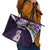 Personalised New Zealand Maori Leather Tote Bag Manaia Paua Shell Purple LT7 - Polynesian Pride