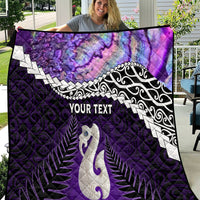 Personalised New Zealand Maori Quilt Manaia Paua Shell Purple LT7 Purple - Polynesian Pride