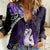 Personalised New Zealand Maori Women Casual Shirt Manaia Paua Shell Purple LT7 Female Purple - Polynesian Pride