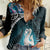 Personalised New Zealand Maori Women Casual Shirt Manaia Paua Shell Turquoise LT7 Female Turquoise - Polynesian Pride