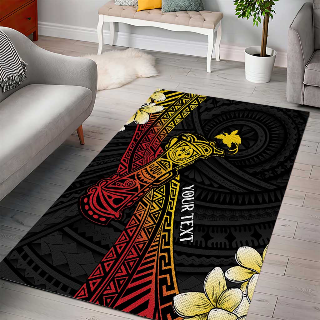 Personalized Papua New Guinea Area Rug Kundu Drum Carving Motifs