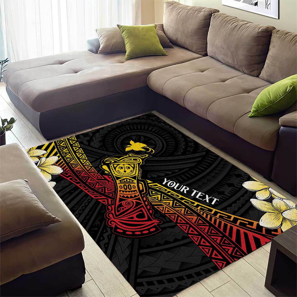 Personalized Papua New Guinea Area Rug Kundu Drum Carving Motifs