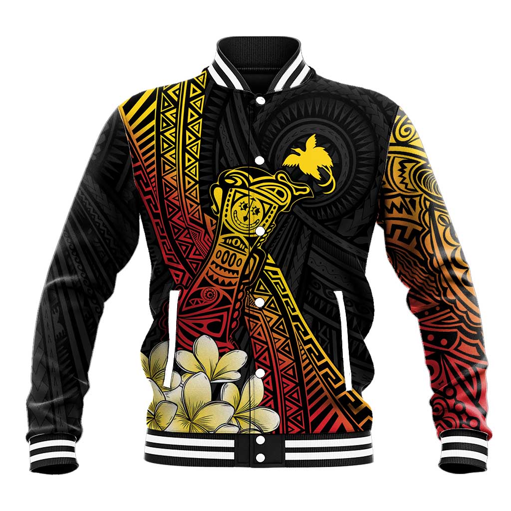 Personalized Papua New Guinea Baseball Jacket Kundu Drum Carving Motifs