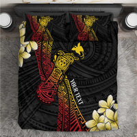 Personalized Papua New Guinea Bedding Set Kundu Drum Carving Motifs