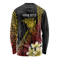 Personalized Papua New Guinea Long Sleeve Shirt Kundu Drum Carving Motifs