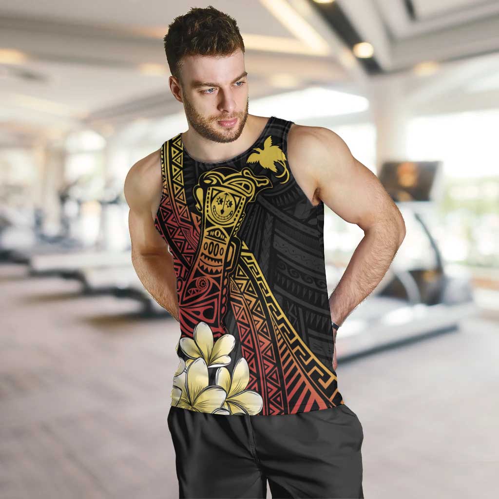 Personalized Papua New Guinea Men Tank Top Kundu Drum Carving Motifs