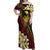 Personalized Papua New Guinea Off Shoulder Maxi Dress Kundu Drum Carving Motifs