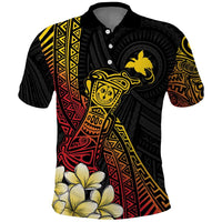 Personalized Papua New Guinea Polo Shirt Kundu Drum Carving Motifs