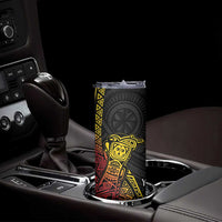 Personalized Papua New Guinea Skinny Tumbler Kundu Drum Carving Motifs