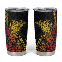 Personalized Papua New Guinea Tumbler Cup Kundu Drum Carving Motifs