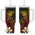 Personalized Papua New Guinea Tumbler With Handle Kundu Drum Carving Motifs