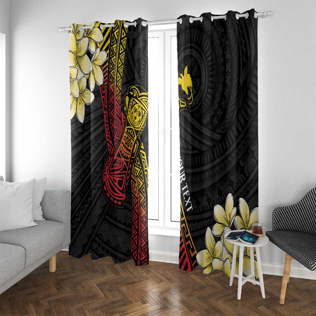 Personalized Papua New Guinea Window Curtain Kundu Drum Carving Motifs