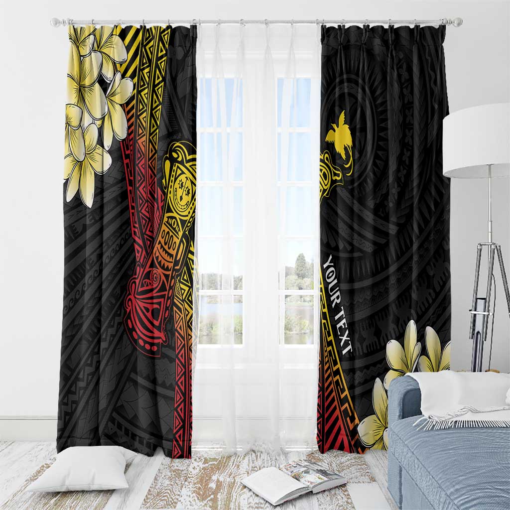 Personalized Papua New Guinea Window Curtain Kundu Drum Carving Motifs