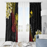 Personalized Papua New Guinea Window Curtain Kundu Drum Carving Motifs