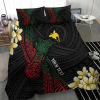 Personalized Papua New Guinea Bedding Set Kundu Drum Motifs - Sepik Colors