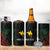 Personalized Papua New Guinea 4 in 1 Can Cooler Tumbler Kundu Drum Motifs - Sepik Colors